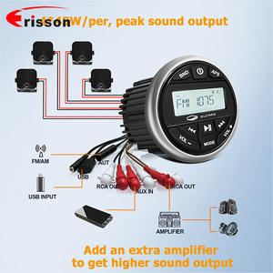 Système audio de moto étanche Radio DAB stéréo marine et lecteur MP3 pour <span class=keywords><strong>bateau</strong></span> voiture UTV ATV-FM AM récepteur avec tuyau - Product Image 2