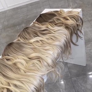 Tendencia 2026, Mono Topper Europeo para <span class=keywords><strong>Cabello</strong></span>, Sin Costuras, Color Rubio Degradado Personalizado, con Clips, Cierres de 3x5 y 5x6 para Mujeres Blancas - Product Image 2