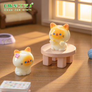 Weij Linda y adorable muñeca siamesa, accesorios decorativos colgantes para casa de muñecas Mengli, pequeños accesorios decorativos para mesa de micropaisaje - Product Image 4