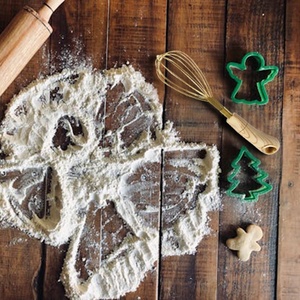 Baking kim loại chất lượng cao công cụ nhà bếp Vàng Hướng dẫn sử dụng trứng-beater thép không gỉ bột Whisk - Product Image 2