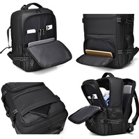 Sac à dos d'ordinateur portable pour voyages d'affaires, grande capacité, multi-poches, imperméable, avec logo personnalisé, pour hommes et femmes