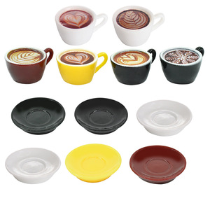 Cute DIY Eco-friendly Painted Resin Accessories Play Set <b>Miniature</b> Coffee Cup Plate Coffee Cup Pattern for Desktop Christmas - Product Image 5