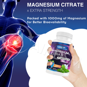 Cápsulas de citrato de magnesio sin azúcar naturales de diseño personalizado Relajación muscular Cápsulas de citrato de magnesio de alta absorción - Product Image 6