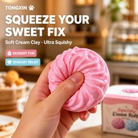 Rouleau de crème dessert en silicone, jouet anti-stress souple à rebond lent, 12 pièces, cadeau fantaisie TONGXIN