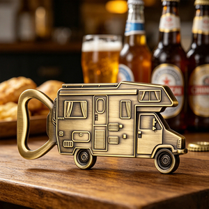 Décapsuleur vintage en métal pour camping-car, ouvre-bouteille pour amoureux du camping et des activités de plein air, cadeau pour propriétaires de VR - Product Image 3