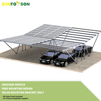 Système de montage de panneaux solaires pour installation photovoltaïque, structure de carport en aluminium anodisé pour panneaux photovoltaïques
