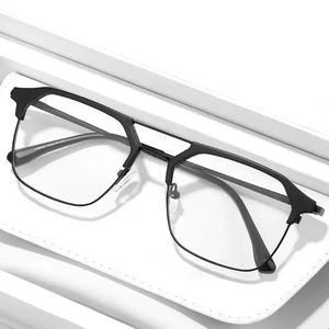 Kính NỬA KHUNG nam vuông khung lớn hợp kim kính cận thị kính chống ánh sáng xanh kính máy tính - Product Image 1