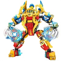 Ensemble de blocs de construction en plastique DIY JS de 40 pièces, jouet d'assemblage de robot transformable pour enfants de 8 à 13 ans