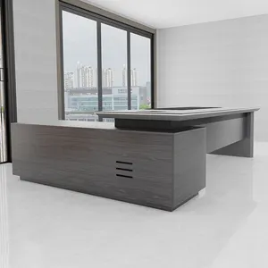 In Stock Modern Office Table Ceo Modern Executive Desk Wooden Design L Shape Office Desk With Cabinet Office Building