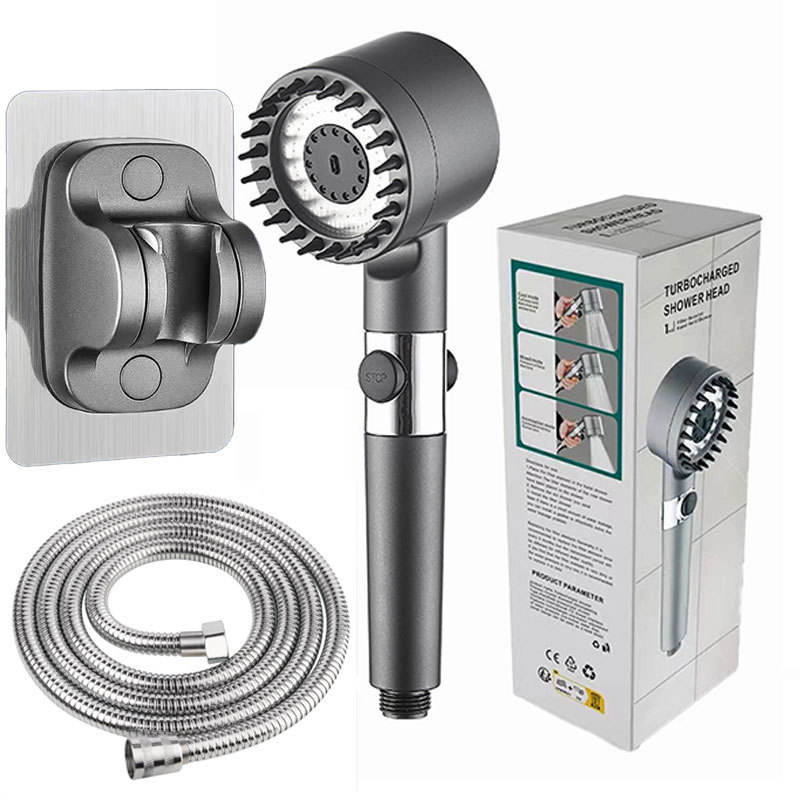 Shower head+ 1.5m stainless steel pipe + bracket