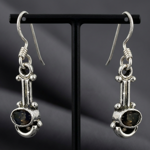 Art Palace Best Selling Fine <b>Stud</b> <b>Silver</b> Smokey <b>Earrings</b> - Product Image 1
