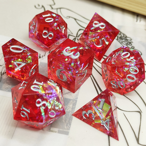 Feeron - Juego de Dados Poliédricos de Resina de 7 Piezas, Modernos, Multicolores, Duraderos, para Juegos de Fantasía, Eventos Contemporáneos y Juegos de Mesa - Product Image 6