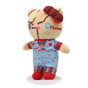 Nouvelle poupée en peluche transfrontalière Halloween Film et télévision Ghost Kitty Peluche Clown Soul Doll - Product Image 3