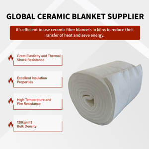 Manta de fibra cerámica 1260 resistente a altas temperaturas 128Kg/m3 - Product Image 3