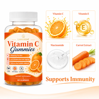 LAMARINE OEM Gummies à la vitamine C biologique 1500 mg, bonbons pour améliorer l'immunité, pour les cheveux, la peau et les ongles