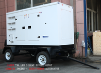 Generador Diésel Portátil Silencioso Tipo Remolque de 30kw/kva, 50kw/kva, 80kw, 100kw/kva, 150kw con ATS, 1/3 Fases, 24v DC, en Venta