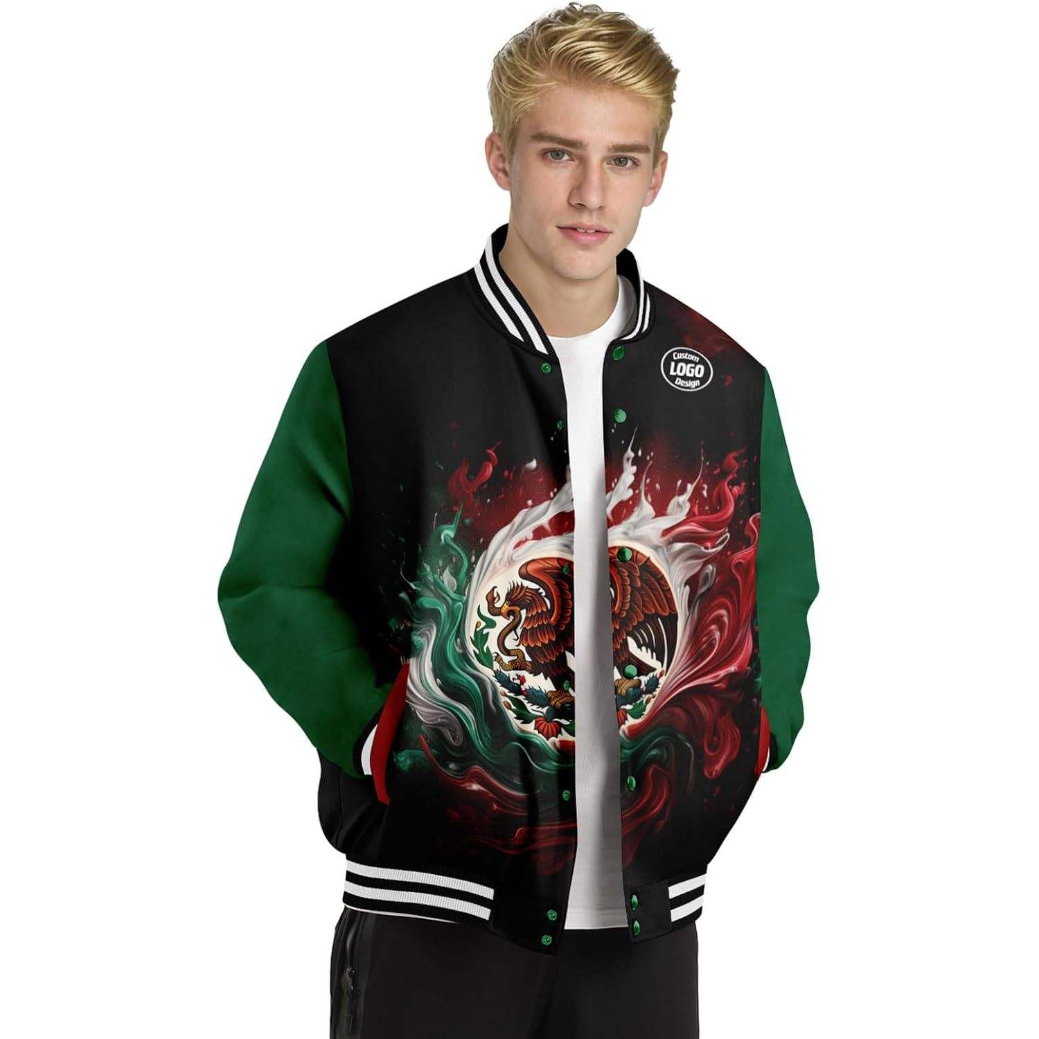 สีดำสีเขียวสีแดง