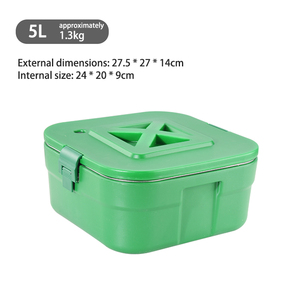 Kotak Pendingin & Penghangat Makanan Portabel Multifungsi Persegi dari Stainless Steel untuk Piknik & Aktivitas Luar Ruangan - Product Image 6