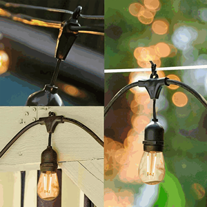 Guirlande lumineuse étanche IP65 10m 20 LED en PVC pour décoration de jardin S14 E27, éclairage extérieur pour Noël, patio et fêtes en plein air - Product Image 4