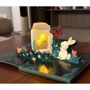 Kits de Tarjetas de Pascua, Postales de Conejito de Dibujos Animados, Felices Pascuas, Huevos de Conejito, Arte de Diamantes, Tarjetas de Felicitación, Regalos de Manualidades con <span class=keywords><strong>Caja</strong></span> de Regalo - Product Image 4