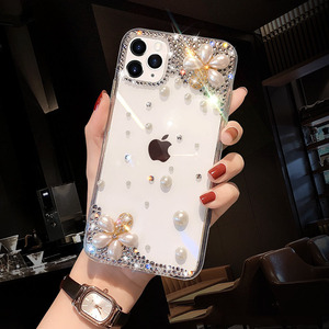 Para <span class=keywords><strong>iPhone</strong></span> 17 Pro Max Phone Case Luxury Crystal Diagonal Pearl Flower Case para <span class=keywords><strong>iPhone</strong></span> 16 15 14 13 12 Pro Max Phone Case - Product Image 5