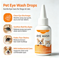 Waylemo Nettoyant Anti-Traces de Larmes pour Chiens et Chats, Lavage Oculaire, Élimine les Crasses, Atténue les Marques Brunes, Action Rapide, Doux, 60ml