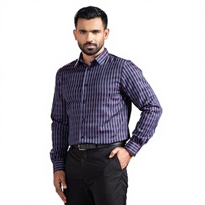 Chemises de travail décontractées pour hommes en polyester/coton, anti-plis, anti-boulochage, respirantes, séchage rapide, tissu tissé 280g, collection automne - Product Image 5