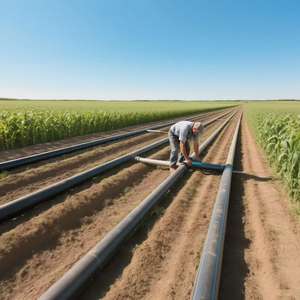 צינור השקיה hdpe שחור 1 1/2 אינץ (32 מ "מ/40 מ" מ) חקלאות גמישה צינור סליל רול עם 1.6mpa לחץ - Product Image 4