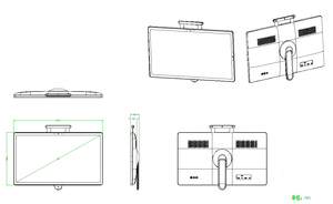 Téléviseur portable flexible 24,5 pouces 16:9 avec écran tactile, moniteur 1080p Android 13, certification Google EDLA avec caméra - Product Image 5