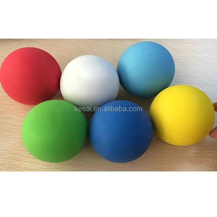 Bola de liberação miofascial de borracha natural menos gordurosa e sólida para ioga e Pilates fitness com logotipo personalizado