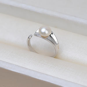 Anillo Estilo Cuchara de Plata S925 Hecho a Mano, Accesorio DIY para Mujer con 6-7 Perlas, Joyería, Soporte Vacío 107 - Product Image 3