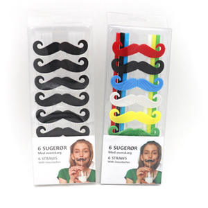 Креативные одноразовые пластиковые трубочки для напитков в форме бороды, аксессуары для Хэллоуина, трубочки-усы, разноцветные изогнутые трубочки для вечеринок - Product Image 5