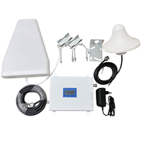 Amplificador de Señal GSM 2G 3G 4G de Alta Potencia 800 1800 2600MHz, Repetidor de Señal para Cobertura en Sótanos de 400 m²