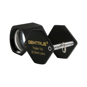 Diamond Checking Magnifier DK16002 Premium Diamond Loupes 20.5mm 10x <strong>Triplet</strong> <strong>Lens</strong> in Chrome Finish - Product Image 4