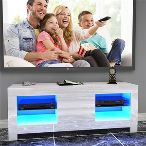 Thanh Lịch 1200Mm Hiện Đại Cao Bóng Trắng TV Đứng Nội Với Ánh Sáng Xung Quanh Màn Hình Phẳng Dẫn Ánh Sáng TV Đứng - Product Image 5