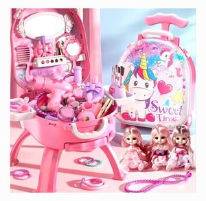 Ept trẻ em chơi nhà mô phỏng bàn trang điểm công chúa bàn trang điểm đồ chơi bé gái 3-6 tuổi quà tặng sinh nhật - Product Image 1