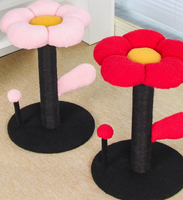 Mau Poste Rascador para Gatos con Estructura de Madera de Sisal, Diseño de Cama de Flores Removible y Atractivo