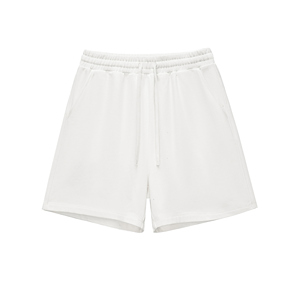 Pantalones cortos de felpa francesa para hombre, algodón personalizado, dobladillo crudo, lavado ácido, Jogger, rasgado, ropa de calle de lana lisa - Product Image 1