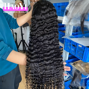 Perruque en cheveux humains bouclés birmans bruts, vente en gros, perruque frontale en dentelle HD, cuticules alignées, cheveux vierges, perruques bouclées profondes, cheveux humains, dentelle frontale - Product Image 3