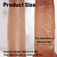 S-HANDE Télécommande 4 en 1, 9 fréquences, chauffant, vibrant, réaliste, gros godemichés en silicone liquide