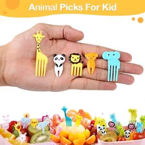 Palillos y tenedores de frutas de plástico para niños, diferentes modelos ecológicos, tenedores de comida - Product Image 3