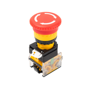 Interrupteur à bouton-poussoir électronique momentané LA38-201, étanche IP67, 5V/12V, avec tête de champignon de 22 mm - Product Image 2