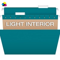 25/BX 1/5 coupe lettre taille recyclé sarcelle papier Kraft intérieurs dossiers suspendus bureau fournitures scolaires dossiers de suspension pour bureau