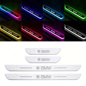 Cuztom <b>Wireless</b> Car LED Illuminated Logo Welcome Pedal Door Sill Scuff Plate LED RGB Colors Others Car <b>Light</b> Accessories - Product Image 4