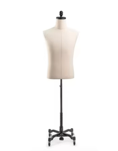 Forma de vestido de plástico de medio cuerpo barata <span class=keywords><strong>y</strong></span> duradera-Maniquí ideal de sastre con base de cuatro ruedas para hombre <span class=keywords><strong>y</strong></span> mujer - Product Image 3