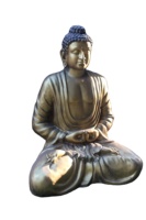 Estatua de Buda de Resina de la Mejor Calidad para Interiores y Exteriores, Escultura de 1.2 m de Altura, Irrompible, Impermeable, en Posición Sentada, para el Hogar Budista