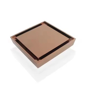 浴室床排水ステンレス鋼Drenaje Del Sueloタイル挿入ブラックゴールド真鍮シャワーストレーナー床排水 - Product Image 4