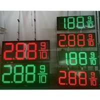 Señales de precio de Gas LED 888910 de 24 pulgadas, 7 segmentos, IP65, uso en exteriores, precio de Gas Led, señal Digital, señales de precio de gasolinera