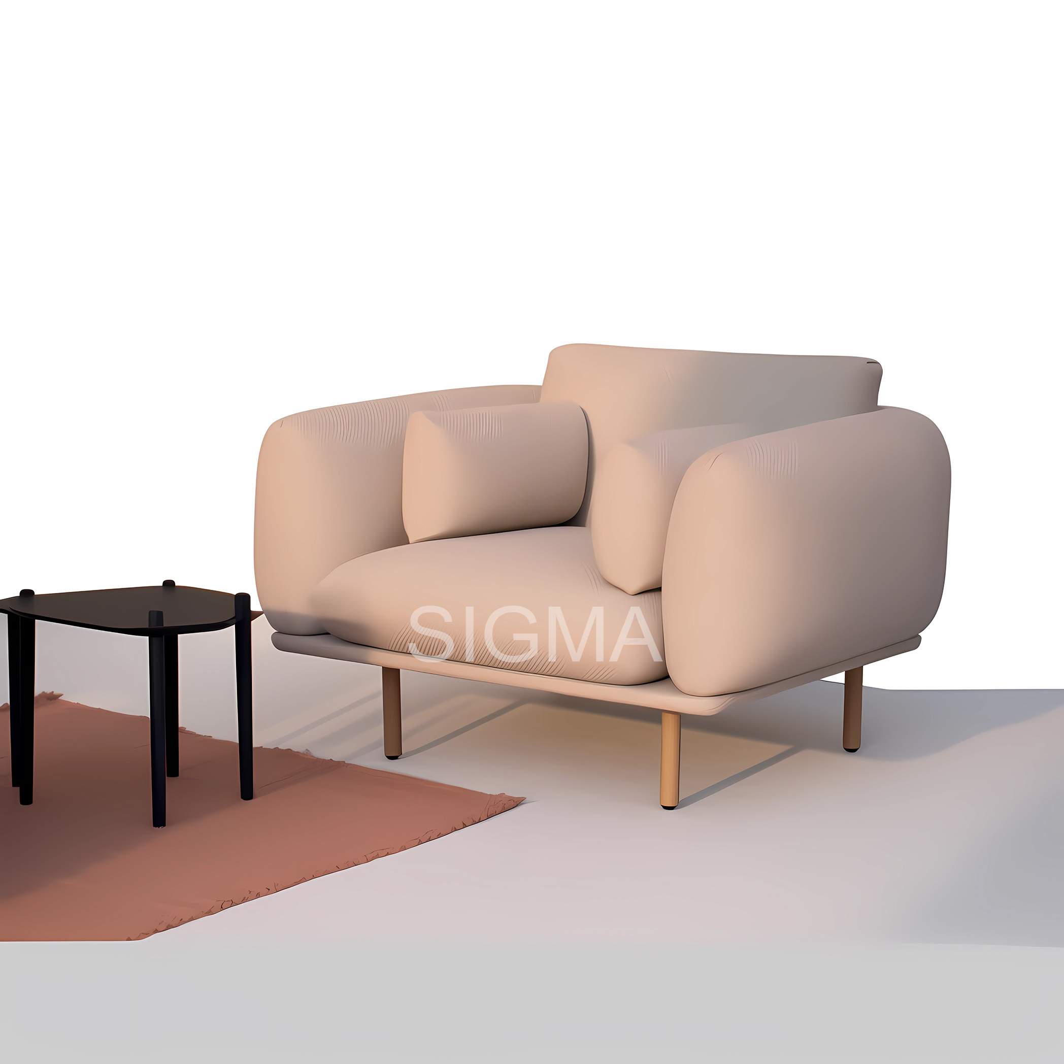 Modern Garden Sofa Set Outdoor Upholstery Outdoor Sofa With Stainless Steel Legs