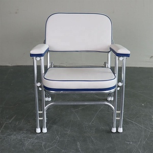 Silla de cubierta plegable marina para yate de aluminio <span class=keywords><strong>Comprar</strong></span> Silla de cubierta Accesorios para barcos con reposabrazos de asientos de barcos de pesca - Product Image 2